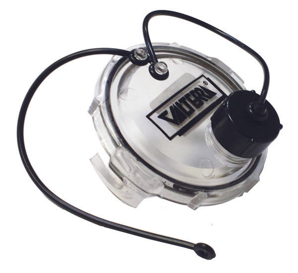 Clear Waste Valve Cap - 3" with Capped 3/4" GHT - Retail pack