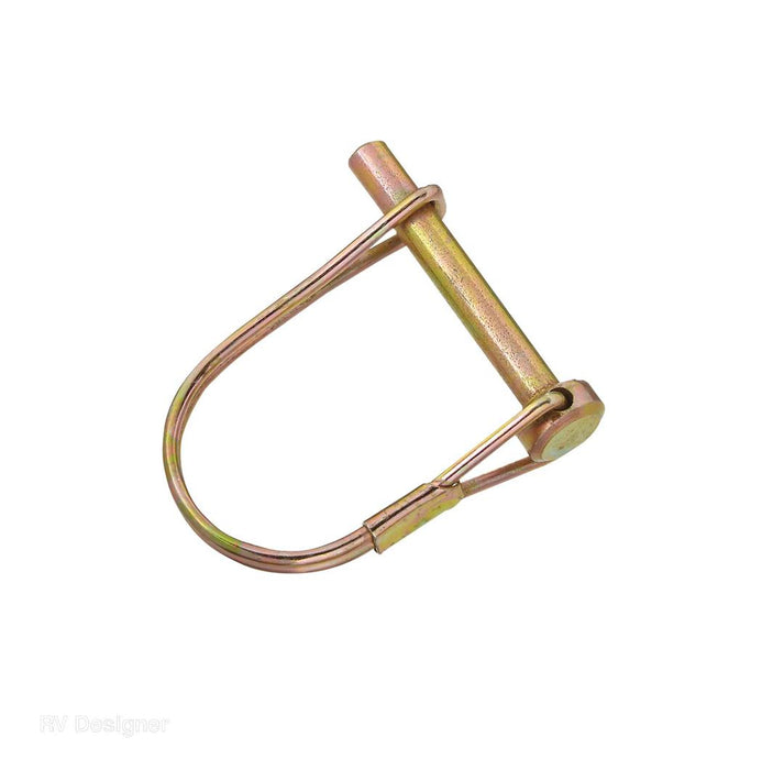 Trailer Coupler Safety Pin Clip; 1/4 Inch x 1-3/8