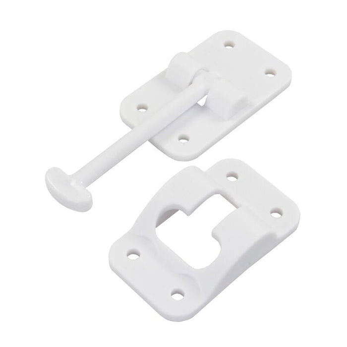 JR Products 10414 Plastic T-Style Door Holder - White