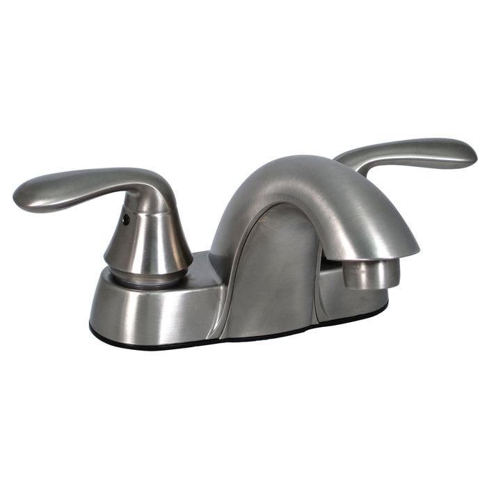 Two-Handle 4" Hybrid Bathroom Faucet With Low-Arc Spout - Brushed Nickel