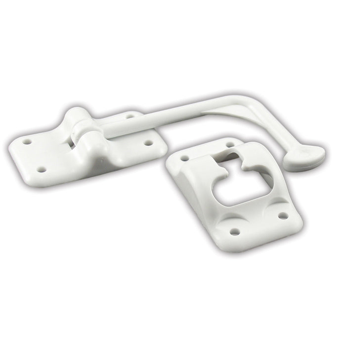 JR Products Plastic 90 Degree T-Style Door Holder - Polar White, 6"