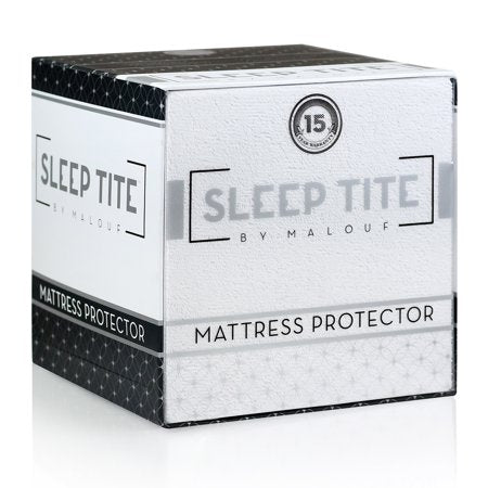 Split Queen Sleep Tite Prime Terry Mattress Protector- White