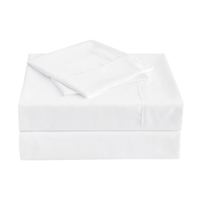 PUR & CALM SILVADUR 4-Piece Antimicrobial Queen Sheet Set in Solid White