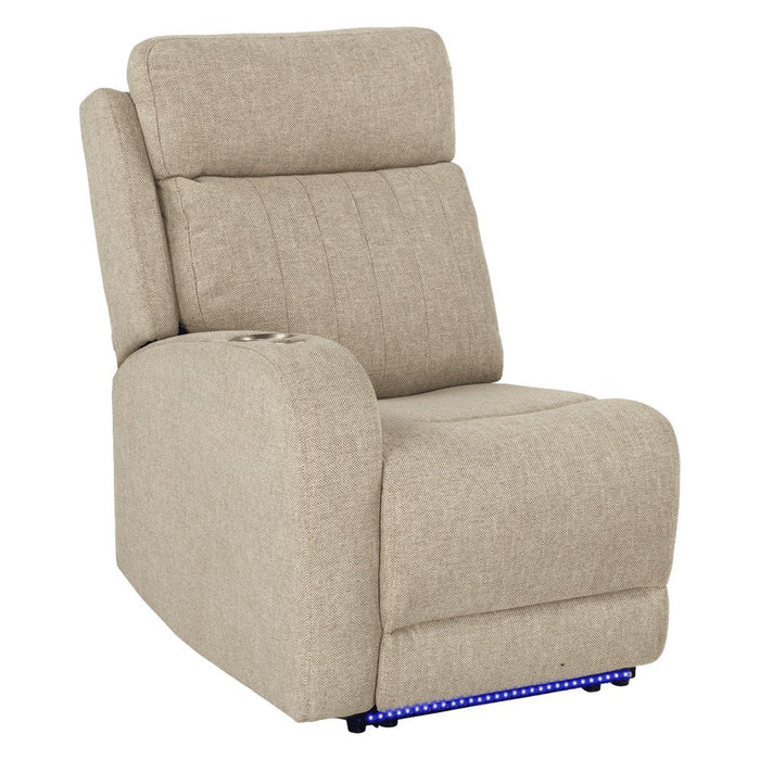 Right Hand Recliner, Seismic Seires-Norlina w/Chocolate Stitch