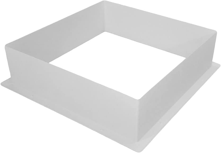 Skylight Trim Ring; Square; 22 Inch Length x 22 Inch Width Opening; 24-1/2 Inch Length x 24-1/2 Inch Width x 6-3/8 Inch Height; White; ABS Plastic