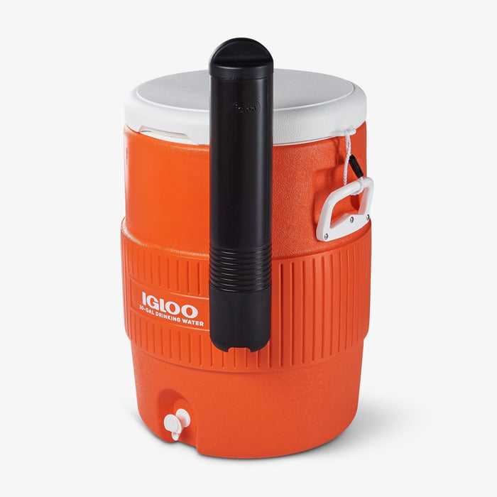 Igloo 10-Gallon Seat Top Water Jug with Cup Dispenser - Orange