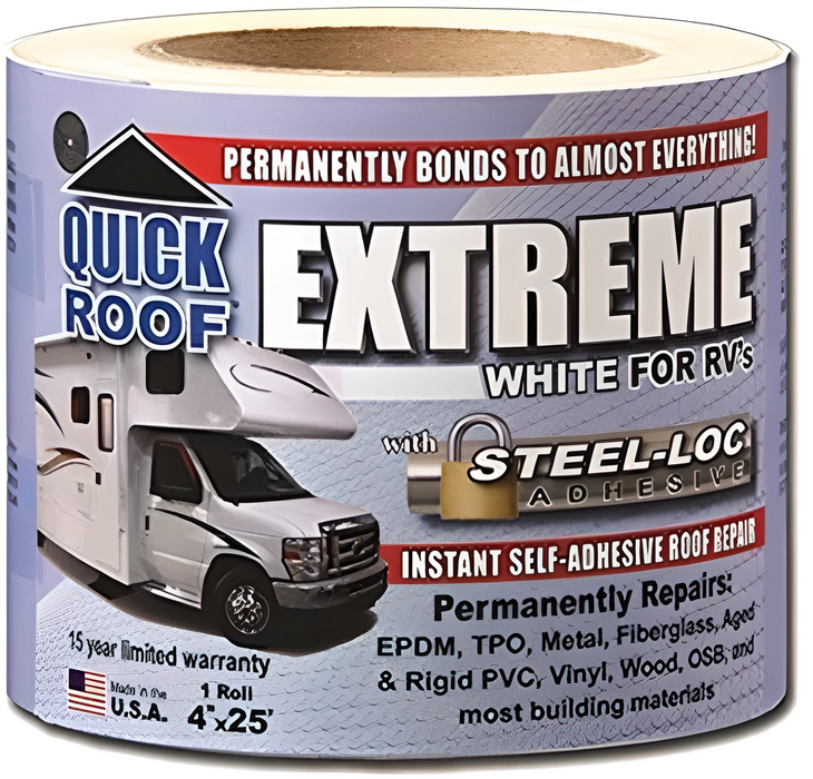 4"x25' Quick Roof Extreme Repair Tape - White