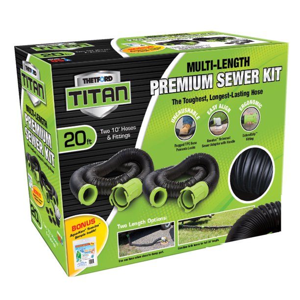 Titan Premium Multi-Length Sewer Hose Kit