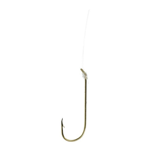 Eagle Claw 121-1 Aberdeen Snell Fish Hook, Gold, Size 1