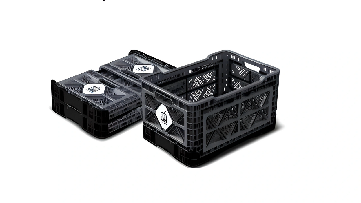 BIGANT Heavy Duty Collapsible & Stackable Plastic Milk Crate