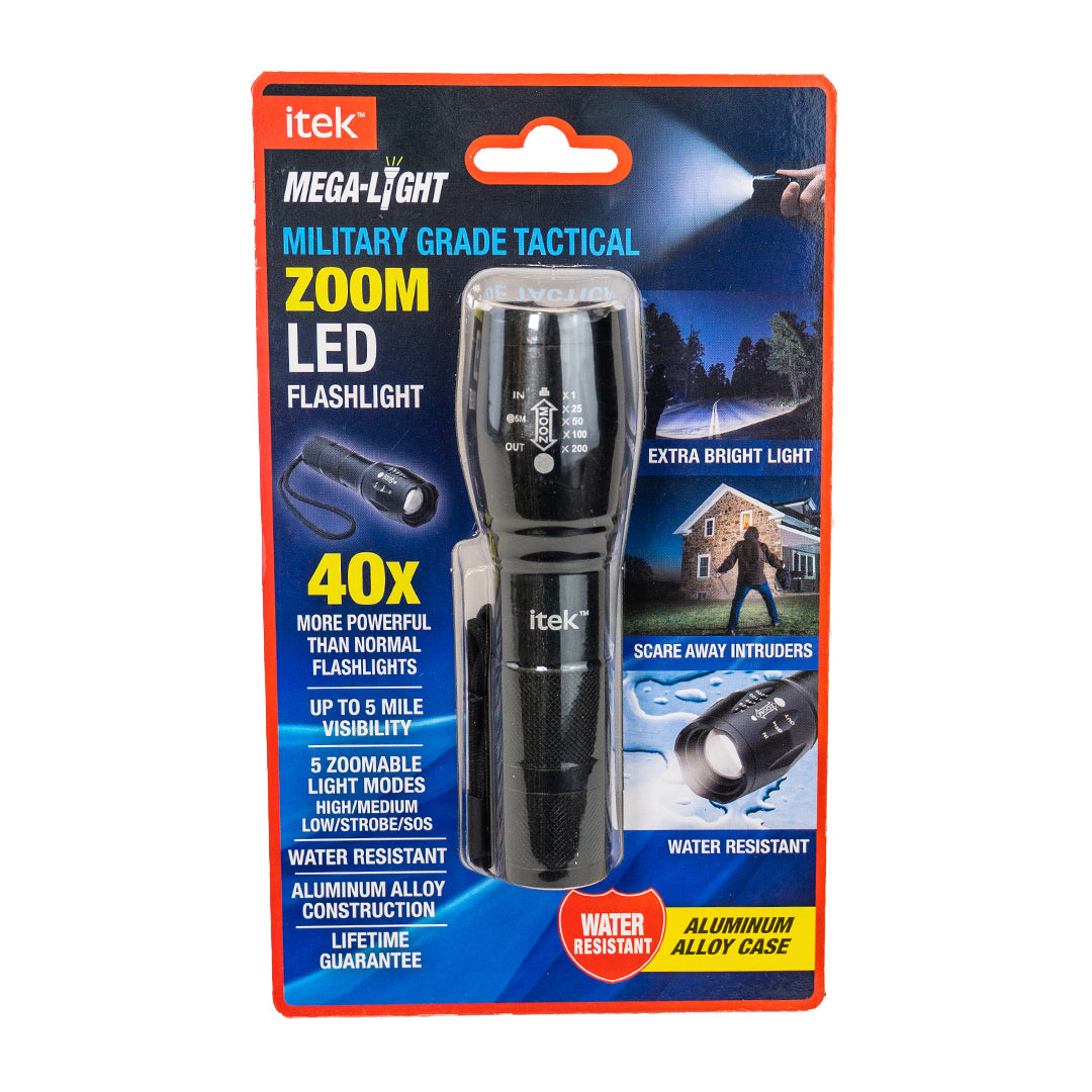 Megalight Tactical LED Zoom Flashlight — Camptown Outfitters