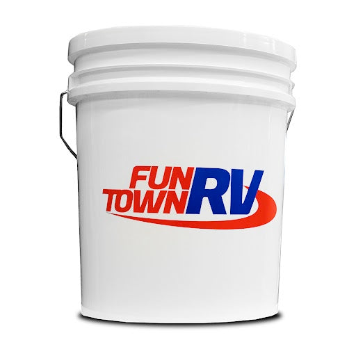 Fun Town Bucket w/Lid - White